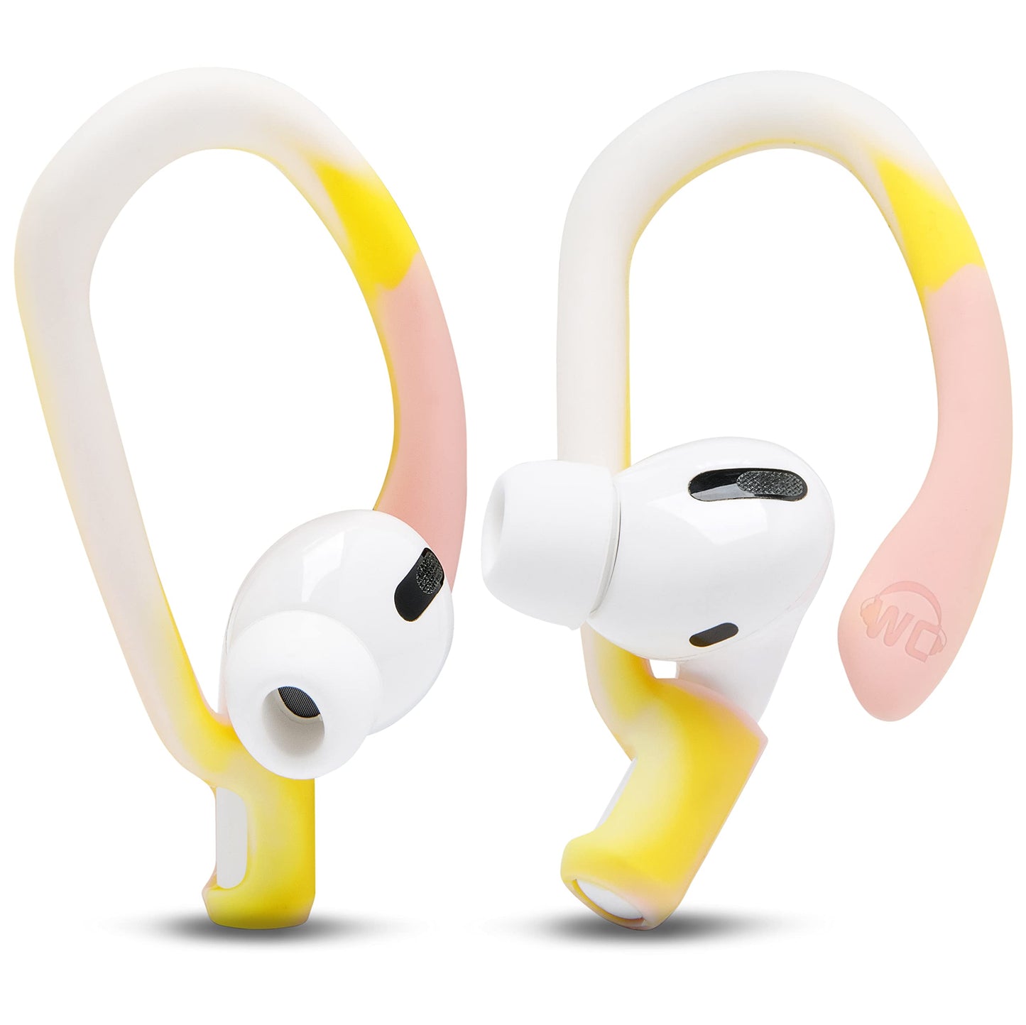 WC HookZ - Patented Upgraded Over Ear Hooks for AirPods Pro 1, 2 & AirPods 1, 2 & 3- Two Size Pairs Included in Package, Unique Left & Right Hook