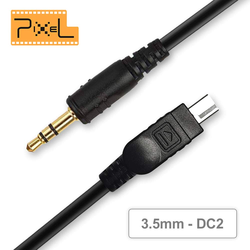 Camera Shutter Connecting Cable 3.5mm-DC2 Camera Connecting Cord Plug Compatible for Nikon Cameras (Fit for Pixel Shutter Remote Control TW-283