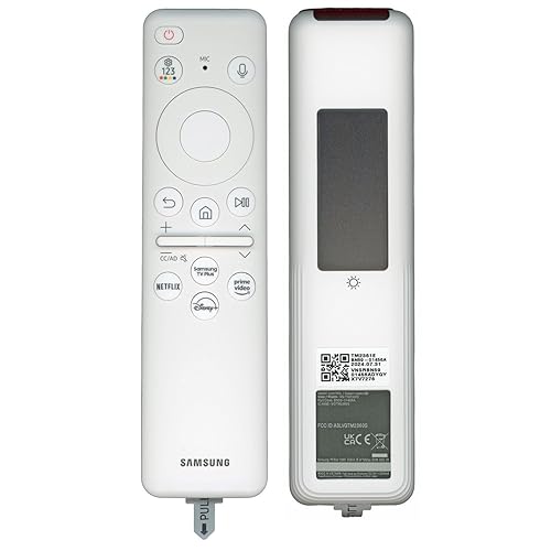 Dan's Originals OEM BN59-01456A / TM2361E 2024 White Solar TV Remote Control for Samsung TV, The Frame TV, with Plus, Netflix, Prime, Disney+ App Keys