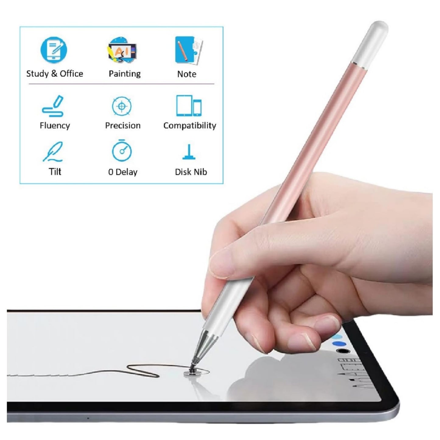 Stylus Pen for Samsung Galaxy Tab Tab A11+ / A9+ / A8 / A7 / A7 Lite, High Sensitivity & Precision Capacitive, Stylus Pen for iPad and All Touch