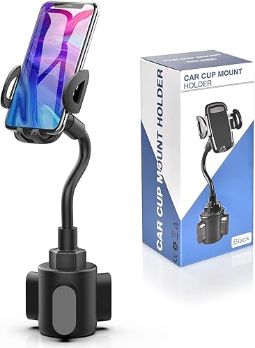 Phone Holders for Your Car, Cup Holder Phone Mount, Universal Adjustable Gooseneck Cup Holder Cradle Car Mount for iPhone 17/16/15/14/13/12/11/Pro