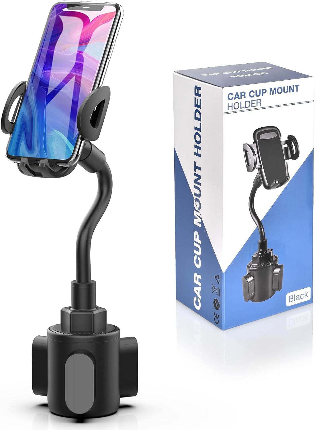 Phone Holders for Your Car, Cup Holder Phone Mount, Universal Adjustable Gooseneck Cup Holder Cradle Car Mount for iPhone 17/16/15/14/13/12/11/Pro