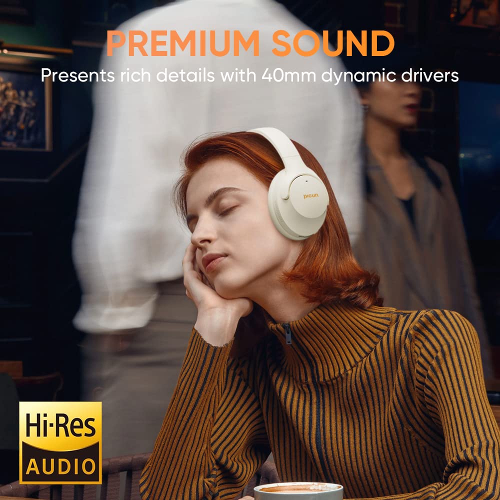 Jassco Active Noise Cancelling Headphones, ANC Wireless Over Ear Headsets, Bluetooth Headphones with Built-in Microphone, Hi-Res Audio, Low Latency…