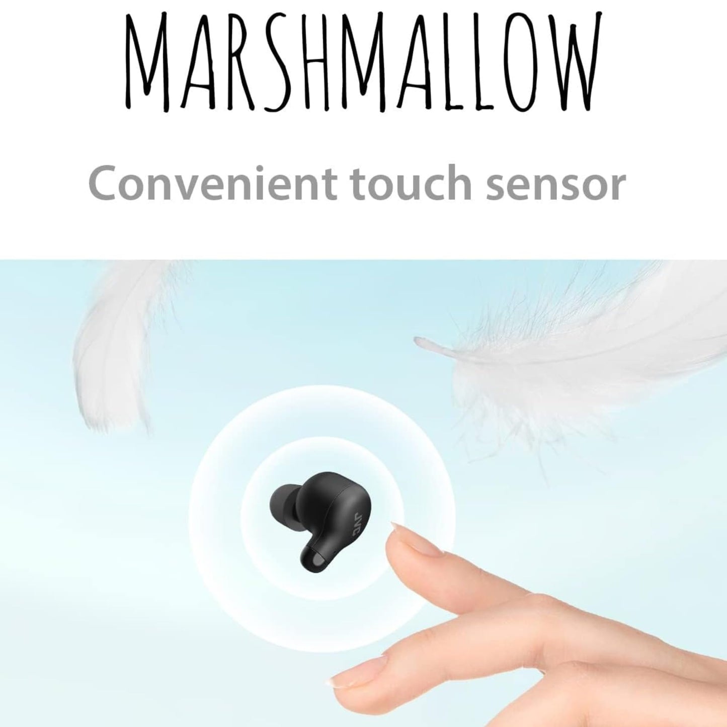 JVC Marshmallow True Wireless Bluetooth 5.3 Earbuds - 28H Battery, Memory Foam Earpieces for All-Day Comfort, IPX4 Water Resistant, Mic, Compact…
