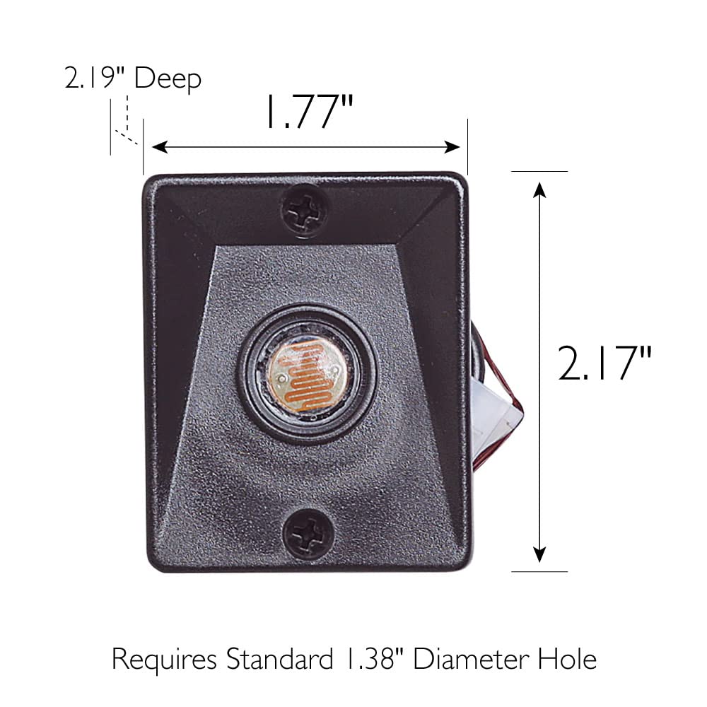 Design House Replacement Dusk to Dawn Light Sensor, Automatic Photocell On/Off Control for Outdoor Pole Lights, Landscape & Exterior Lighting