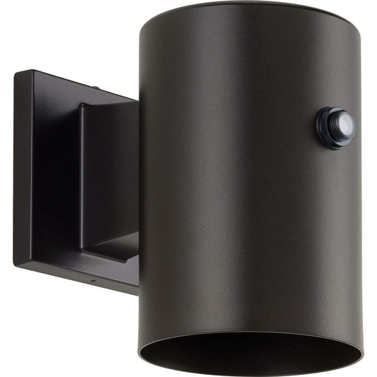 Progress Lighting 1-Light 5-Inch Modern Outdoor LED Small Wall Lantern Light with Photocell, Cylinder Collection, Indoor & Outdoor, P550101-020-30