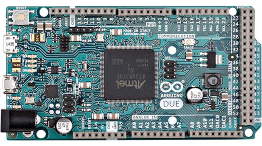 Arduino Due with Headers [A000062] - 32-bit ARM Cortex-M3, 84MHz, 54 Digital I/O Pins, 12 Analog Inputs, 512KB Flash, USB Host, Pre-Soldered Headers