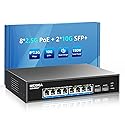 10 Port 2.5Gb PoE Switch Unmanaged with 8 Port 2.5G Base-T PoE+@130W + 2 x 10G SFP+ Uplink, NICGIGA 8 Port 2.5Gbe IEEE802.3af/at Power Over Ethernet