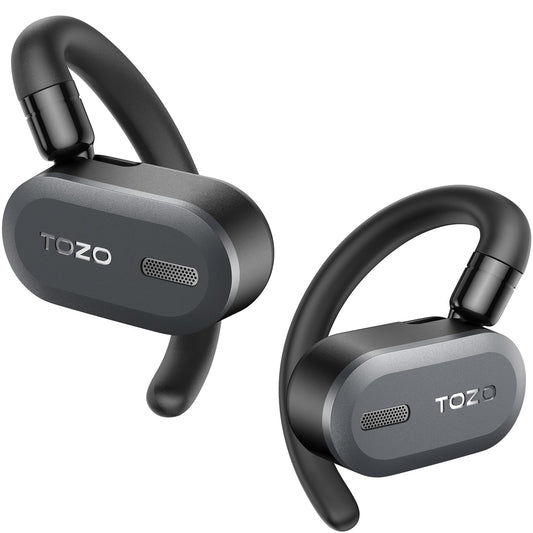 TOZO O2 True Open Ear Wireless Headphones Lightweight with Multi-Angle Adjustment, Bluetooth 5.3 Earbuds with Dual-Axis Design for Long-Lasting…