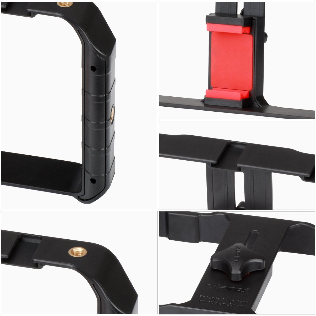 Ulanzi U Rig Pro Video Rig for iPhone, Phone Stabilizer Rig w Triple Cold Shoe Mount,Phone Tripod Mount for iPhone 16 15 14 13 12 11 Pro Max XS Max X