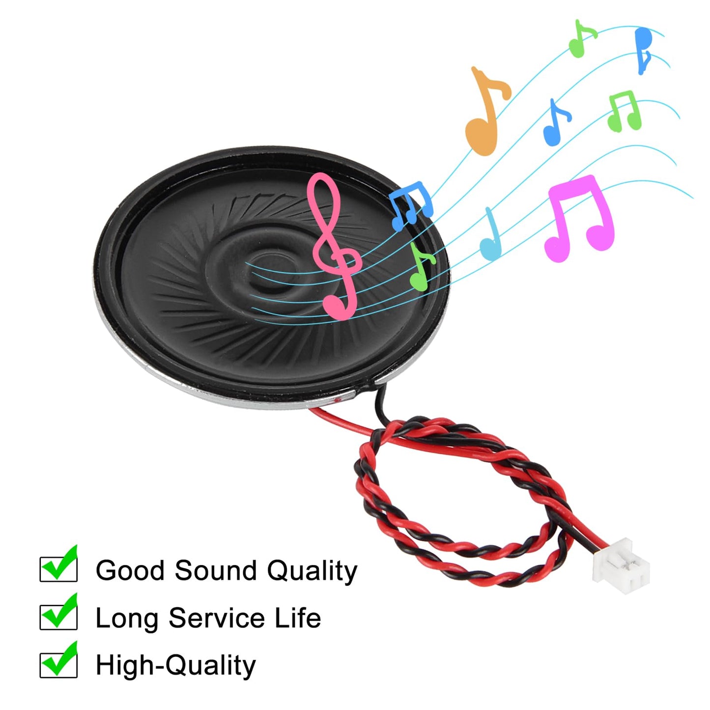 DWEII 5PCS 36 mm 2.5W 8 Ohm Diameter Metal Shell Round Internal Magnetic Speaker, Loud Micro Speaker