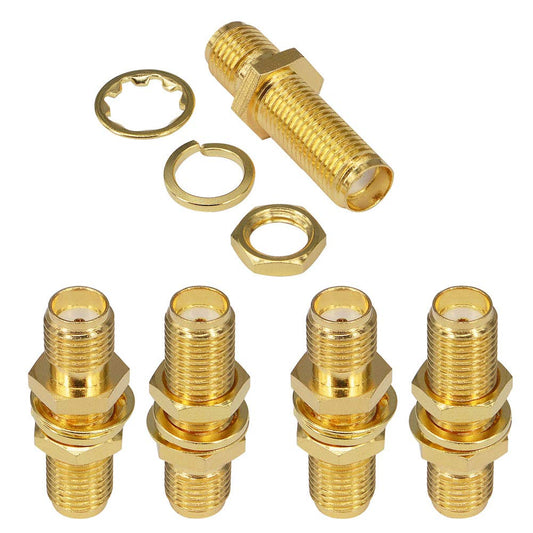 Boobrie SMA Socket Connector Panel Chassis Mount SMA Female to Female Bulkhead Extendable Antenna Jack Adapter for Antennas Wireless LAN Devices