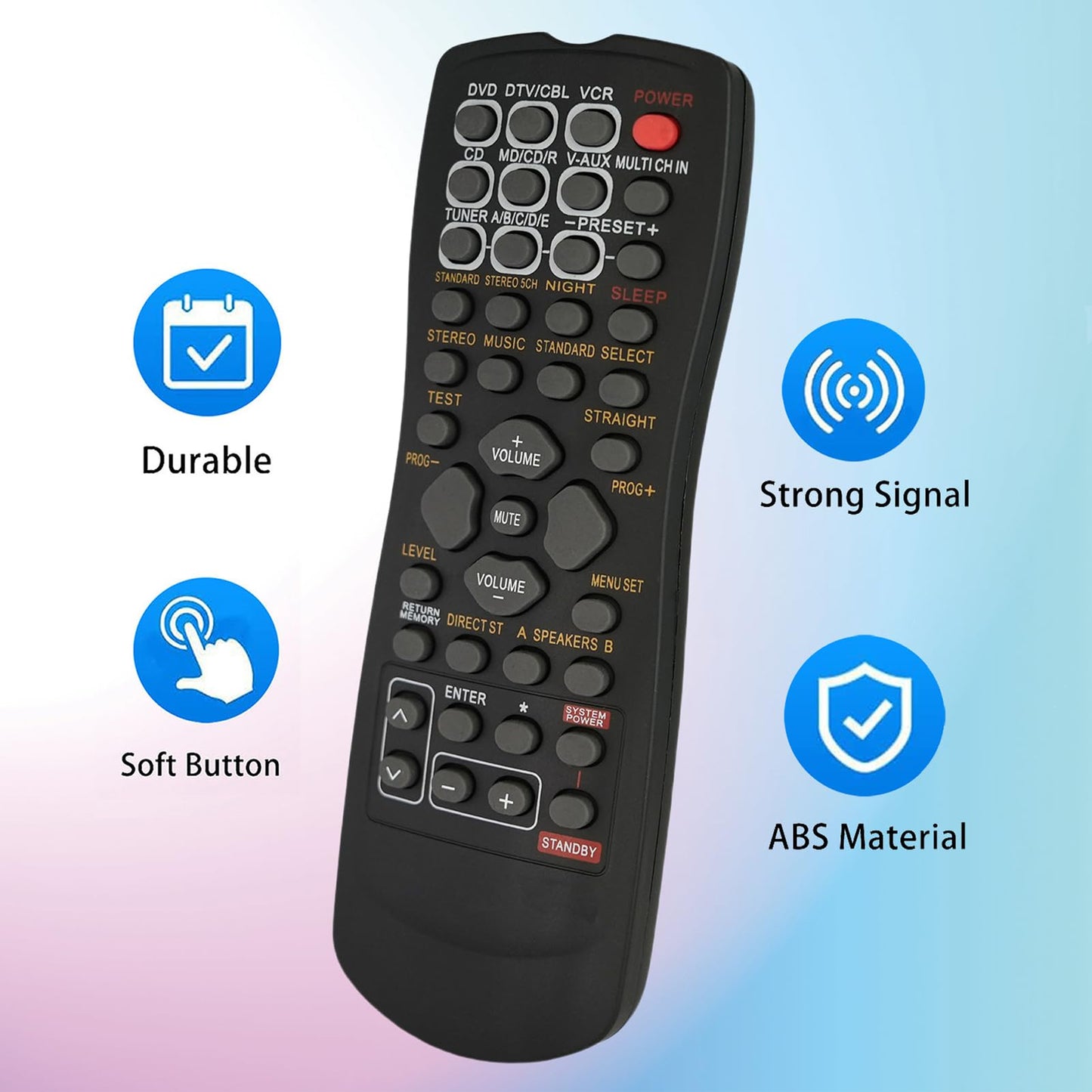 Replacement Remote Control for Yamaha HTR-5740 HTR-5750 RX-V450 DSPAX450 HTR-5740B HTR-5740S HTR-5750S RX-V550 AV A/V Receiver