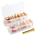 2 Pack Cable Organizer Storage Box with 20 Cable Ties For Drawer,Storage Box Digital Accessories Key Jewelry(Transparent)