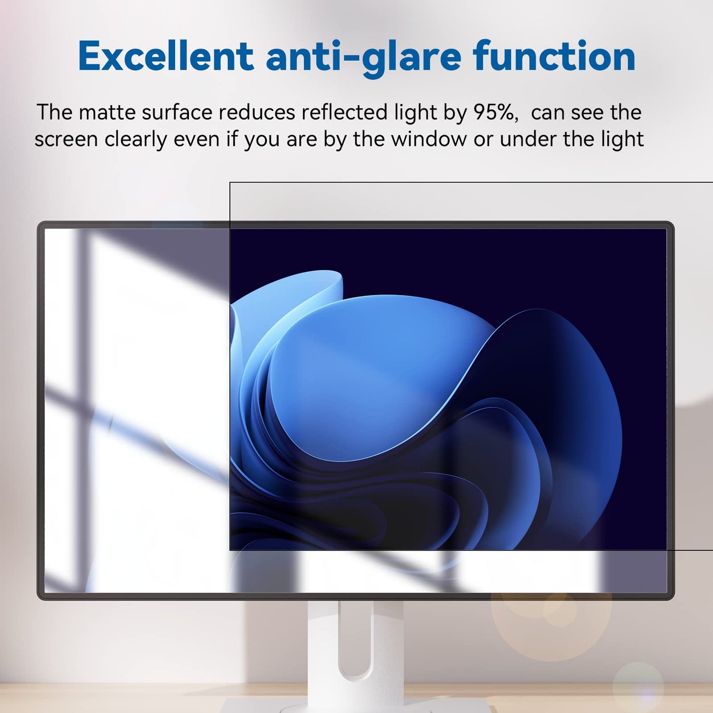IPROKKO [2-Pack] 24 Inch Computer Privacy Screen Filter for 16:10 Widescreen Monitor, Removable 24in Anti Blue Light Glare Privacy Shield, Anti Spy