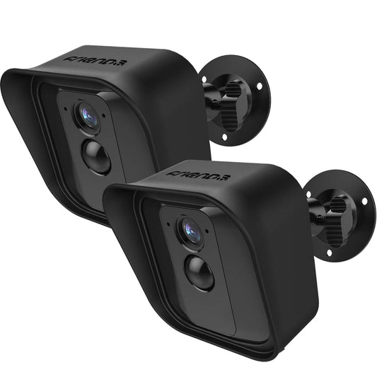 Frienda Black 360 Degree Adjustable Wall Mount Bracket and Silicone Protective Skin for Blink Xt Indoor Outdoor Security Camera(2,Black)