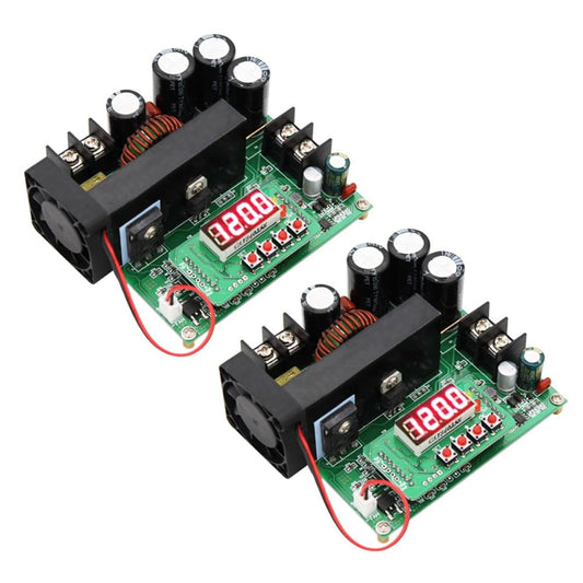 2PCS BST-900W 900W 8-60V to 10-120V 15A Boost Up Converter Voltage Regulator Output 48V 24V 12V Power Supply with LED Display Cooling Fan