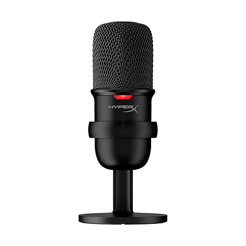 HyperX SoloCast - USB Condenser Gaming Microphone, for PC, PS4, PS5 and Mac, Tap-to-Mute Sensor, Cardioid Polar Pattern, great for Streaming