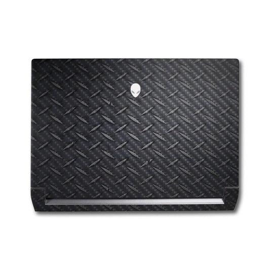 MightySkins Carbon Fiber Skin Compatible with Alienware M17 R5 (2022) Full Wrap Kit - Black Diamond Plate | Protective, Durable Textured Carbon Fiber…