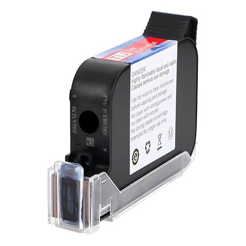 NUOKER TlJ-T1 Ink cartridges for Handheld Inkjet Printer?Ink Black lmported Original Solvent Quick Drying Ink Cartridge?Unlimited Model unencrypted