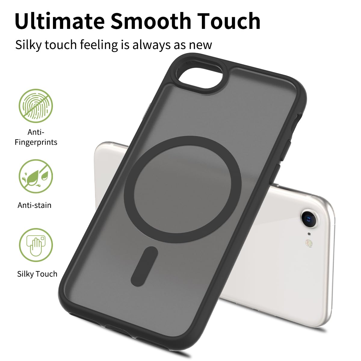 PinLiSheng Magnetic for iPhone 12 Pro Case [Mil-Grade Drop Protection] [Compatible with Magsafe] Shockproof Slim Translucent Matte Protective Phone