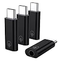 Fidioto 4 Pack USB C to 3.5mm Jack Audio Adapter, USB C to Headphone Jack Adapter Compatible with iPhone17/ 16 Plus 17/16 Pro Max/Samsung