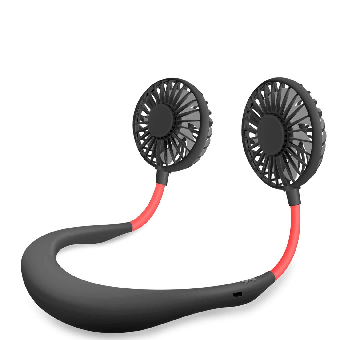 DONWELL Hands Free Neck Fan, Portable Mini Rechargeable LED Neckband Fan with Dual Wind Head and Aromatherapy for Sports, Travelling, Outdoor, Office
