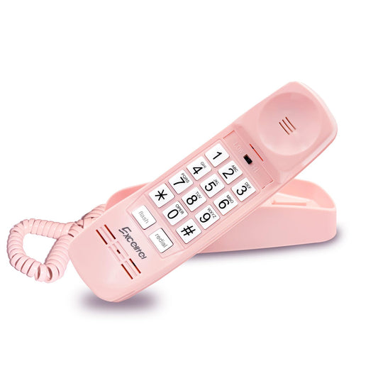 Excelltel Retro Corded Landline Phone, Vintage Wall Mount & Desk Telephone - No Power Required, Emergency Use, Big Button for Seniors/Elderly
