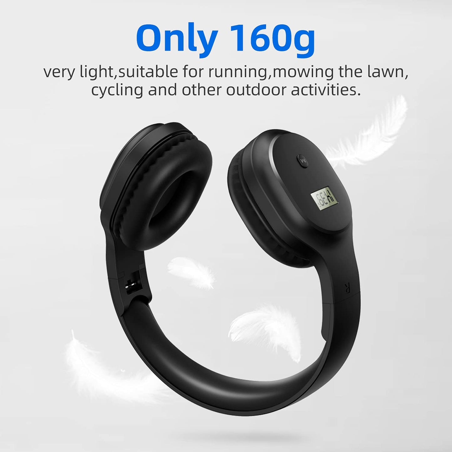 UMUTOO Wireless Headphones with FM Radio and Bluetooth 5.0, Rechargeable Portable Headset with Built-in Microphone, Lightweight and Comfortable Ear…