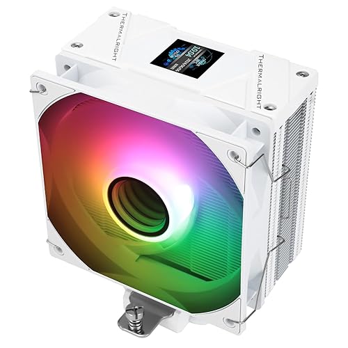 Thermalright Assassin Spirit 120 Vision ARGB White,with White Top Cover,CPU Air Cooler, PC Cooling, 240 * 240 Resolving Power IPS LCD