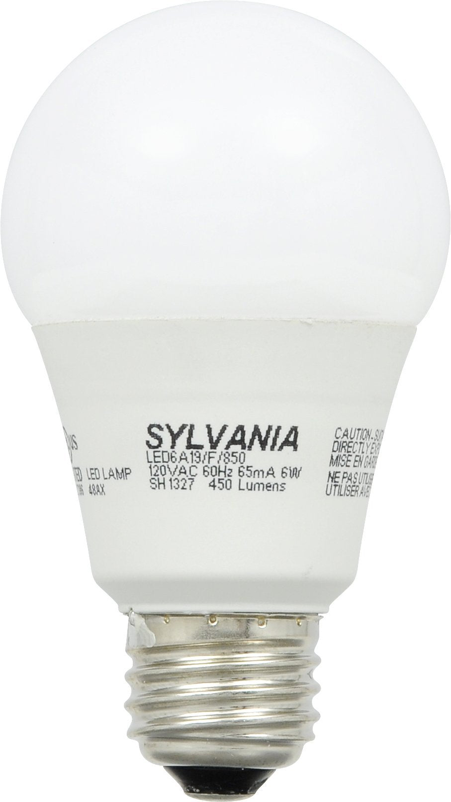Sylvania 72553 LED 6-watt A19 Shaped 5000K Replacement for 40-watt Incandescent or 9-watt Compact Fluorescents