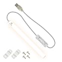 TrueColor USB-Powered LED Light Bar with Frosted Cover for Under Cabinet, Under Monitor, TV Backlight - Easy-Install - Adhesive & Mounting Brackets