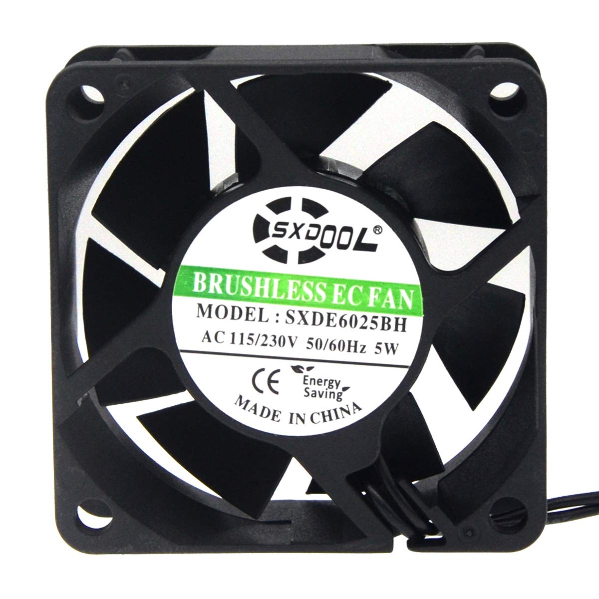 SXDOOL EC Cooling Fan 60x25mm AC 110V 115V 120V 220V 240V Dual Ball Bearings for Chassis case cabinets projectors