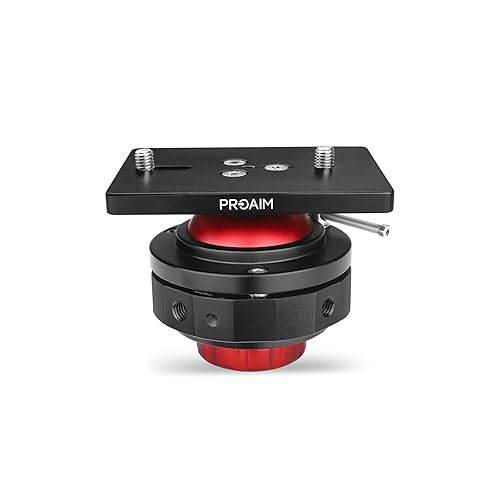 PROAIM Camera Support Leveling Base. Comes with Mitchell & 3/8” Base Mount. Payload up to 30kg/66lb. Swivel 360° with Inclination of up to 27°.