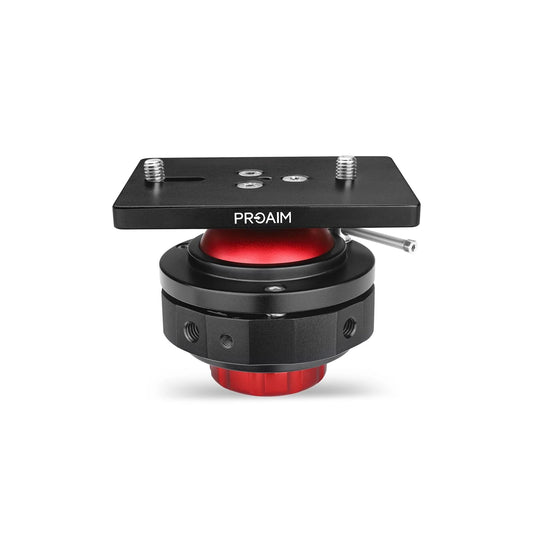 PROAIM Camera Support Leveling Base. Comes with Mitchell & 3/8” Base Mount. Payload up to 30kg/66lb. Swivel 360° with Inclination of up to 27°.