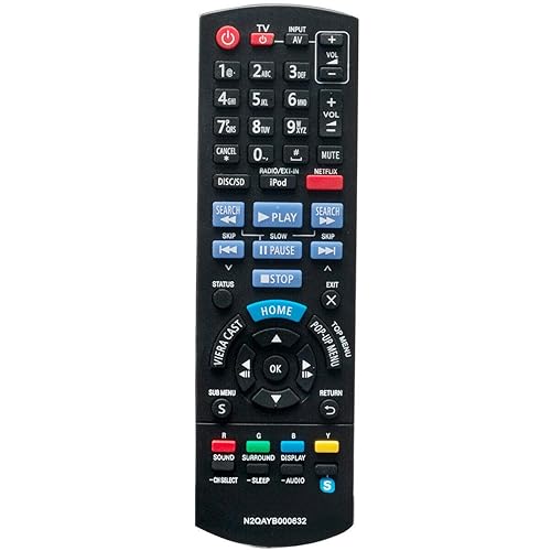Replacement Remote Control Controller for Panasonic Home Theater SC-BTT370 SC-BTT770