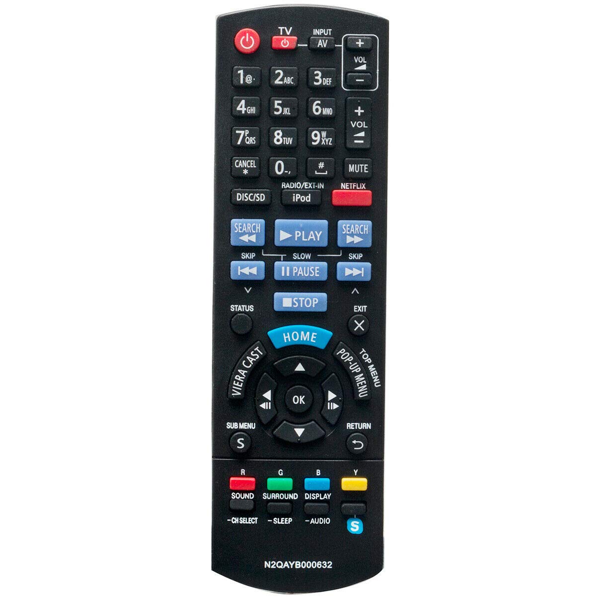 Replacement Remote Control Controller for Panasonic Home Theater SC-BTT370 SC-BTT770