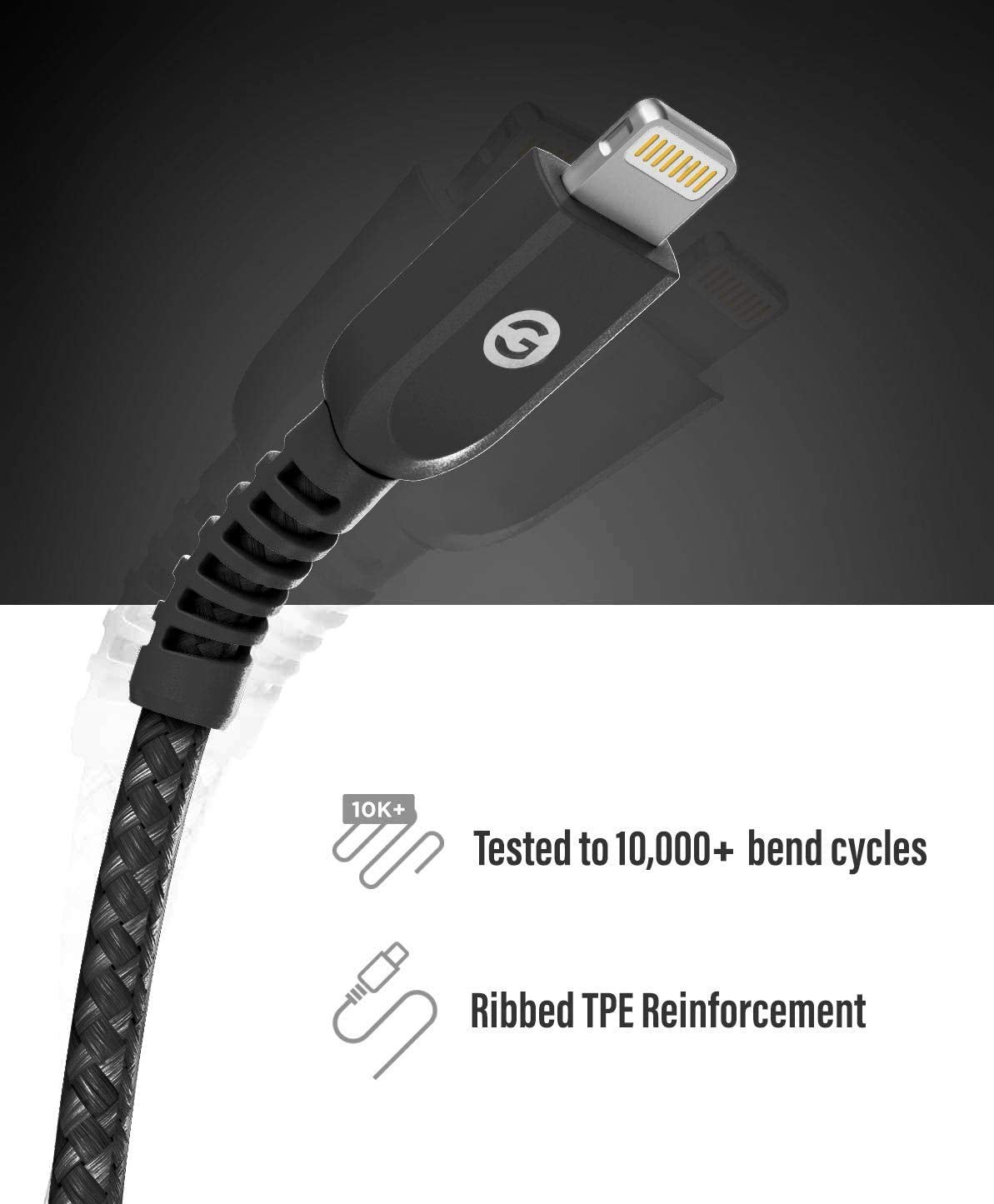 Galvanox iPhone Car Charger with Cable (Apple MFi Certified) 18W Ultra Fast Charging Power Adapter with 6ft Braided USB-C to Lighting Cord (Compatible