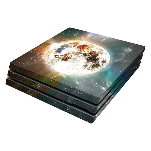 MightySkins Skin Compatible with Sony PS4 Pro Console - Moon Explosion | Protective, Durable, and Unique Vinyl Decal wrap Cover | Easy to Apply