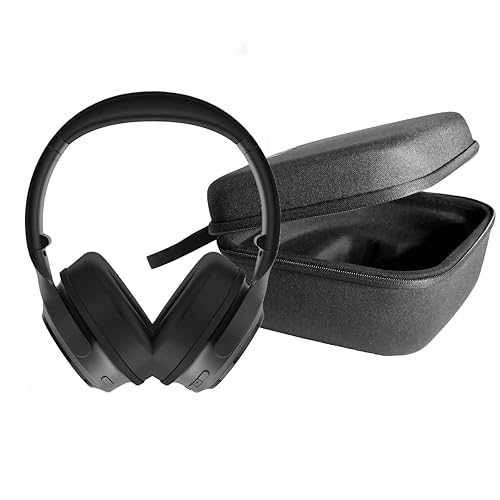WYZE Noise Cancelling Headphones and Hard Case for Travel, Wireless Over The Ear Bluetooth Headphones with Active Noise Cancellation, Transparency…