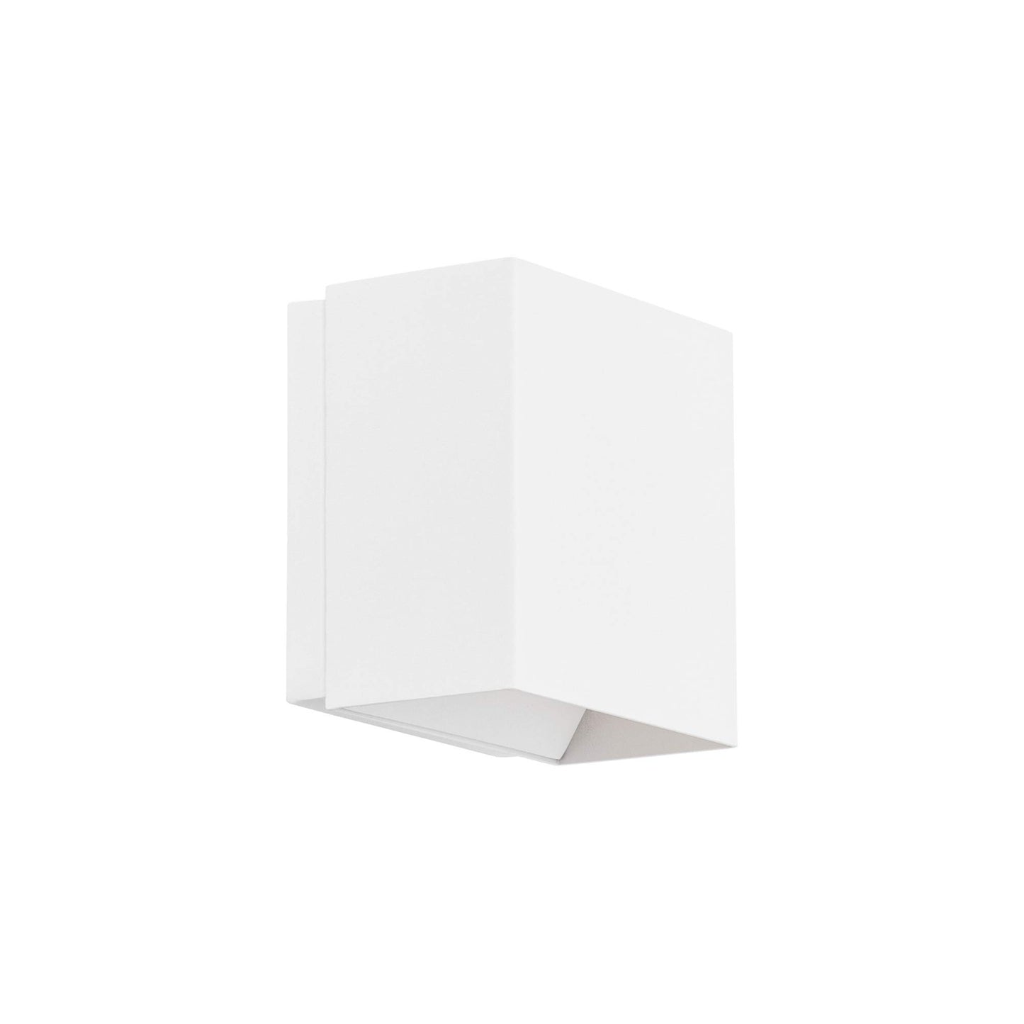 WAC Lighting Boxi 5in LED Wall Sconce 3-CCT 2700K-3000K-3500K Set to 3500K in White