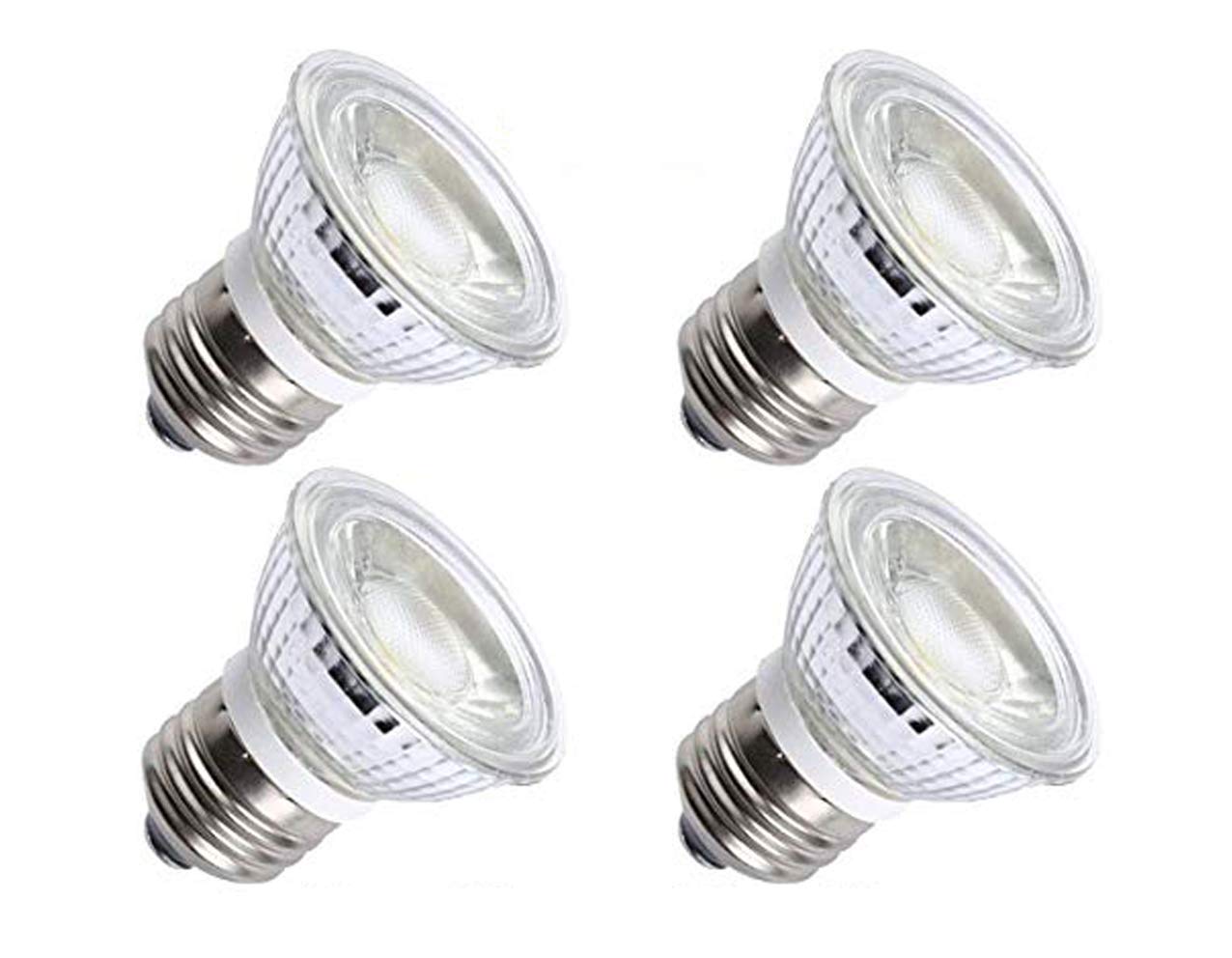 CTKcom 5W PAR16/HR16 LED Spotlight Bulb(4 Pack)- E26/E27 COB Flood Light Bulb 36 Degree 450LM 6000K Daylight White 50W Halogen Bulb Equivalent LED