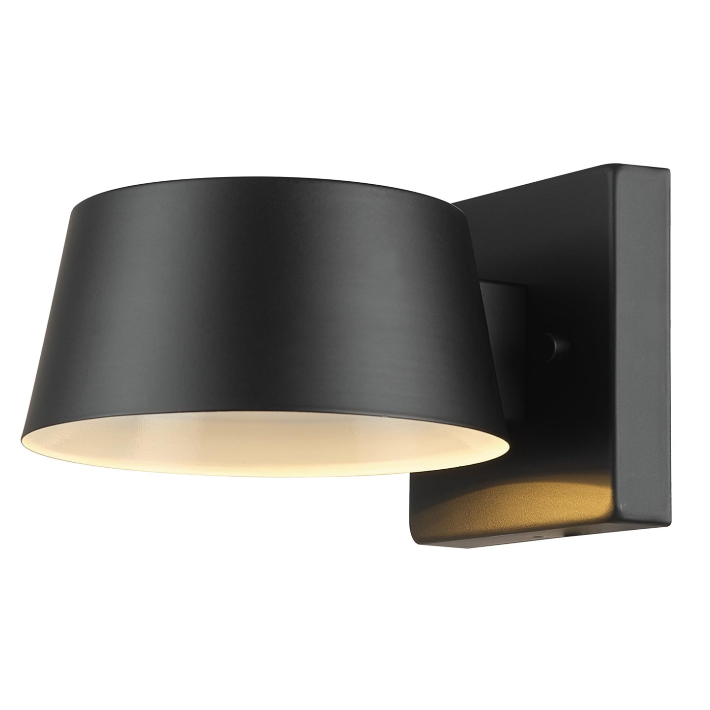 Globe Electric 44782 LED Integrated Outdoor Wall Sconce, Matte Black, 8W, 650 Lumens, 2700 Kelvin, Back Porch Lights, Front Patio, Garage Fixture