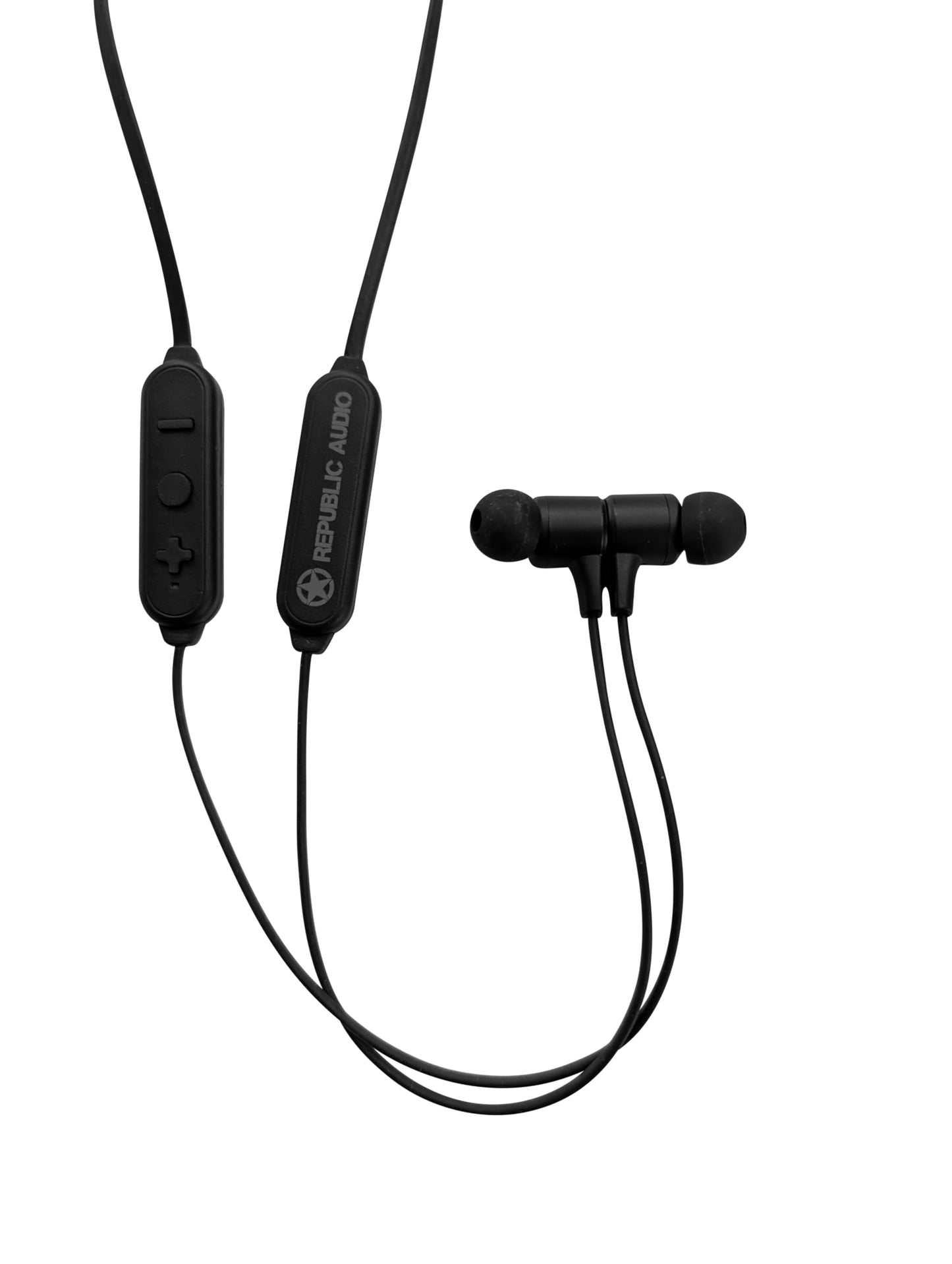 Republic Audio Echo-Alpha-1 | 24hr Battery Life | Lightweight | Neckband Bluetooth Earbuds (Black) | an American Brand Built to Handle More reps, More