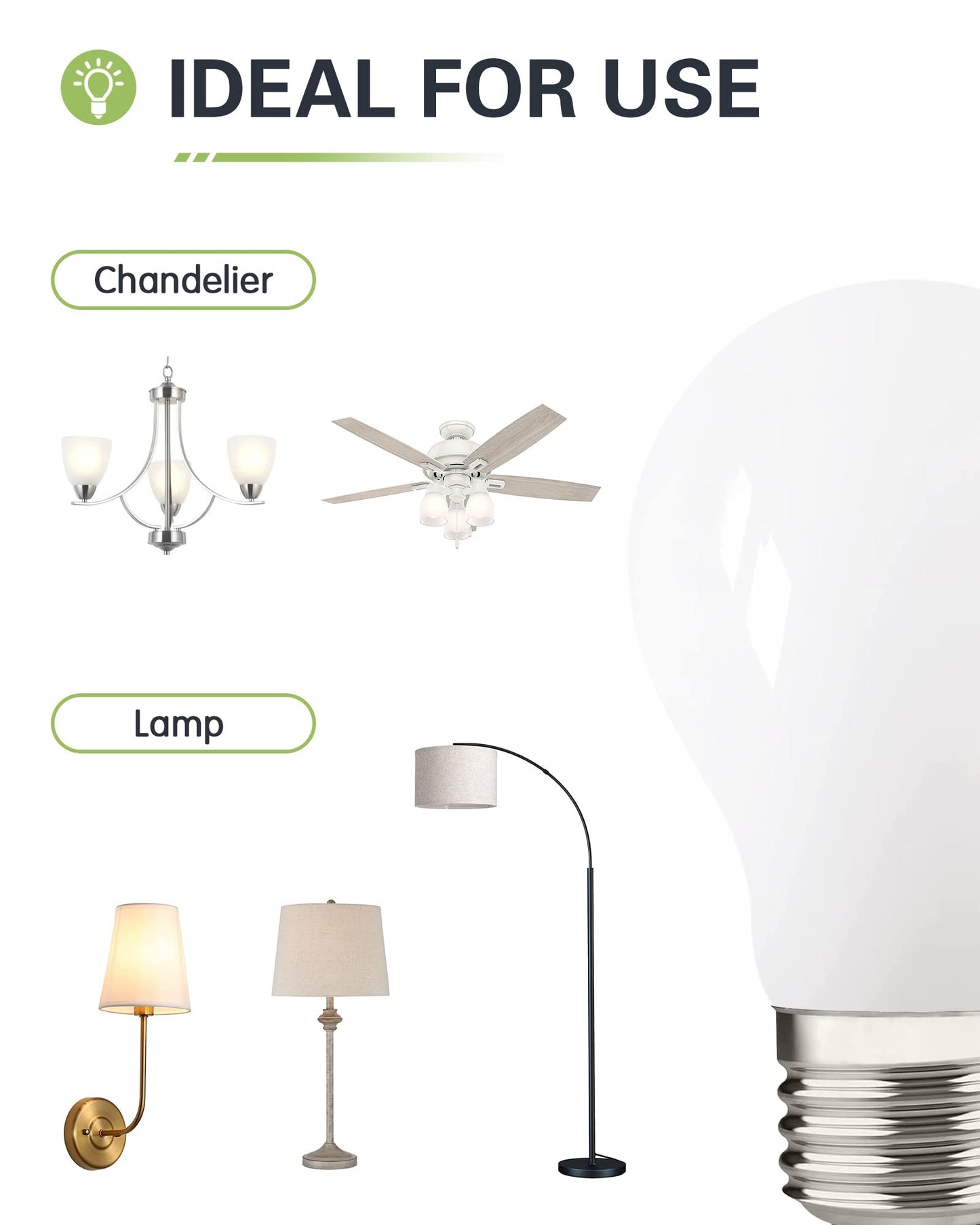 LUMILECT Dimmable Milky LED A19 Light Bulb, 25 Watt Equivalent LED Bulbs, Efficient 2W, 3000K Soft White E26 Edison Medium Screw Bulbs for Home