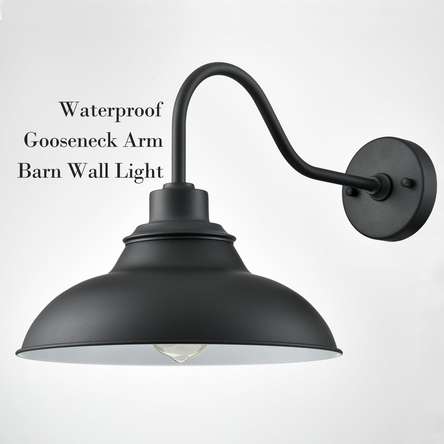 SAMTEEN Farmhouse Black Outdoor Wall Light Barn Light Fixtures Indoor Wall Sconce Waterproof Porch Light Fixture for House Garage Entryway Bedroom