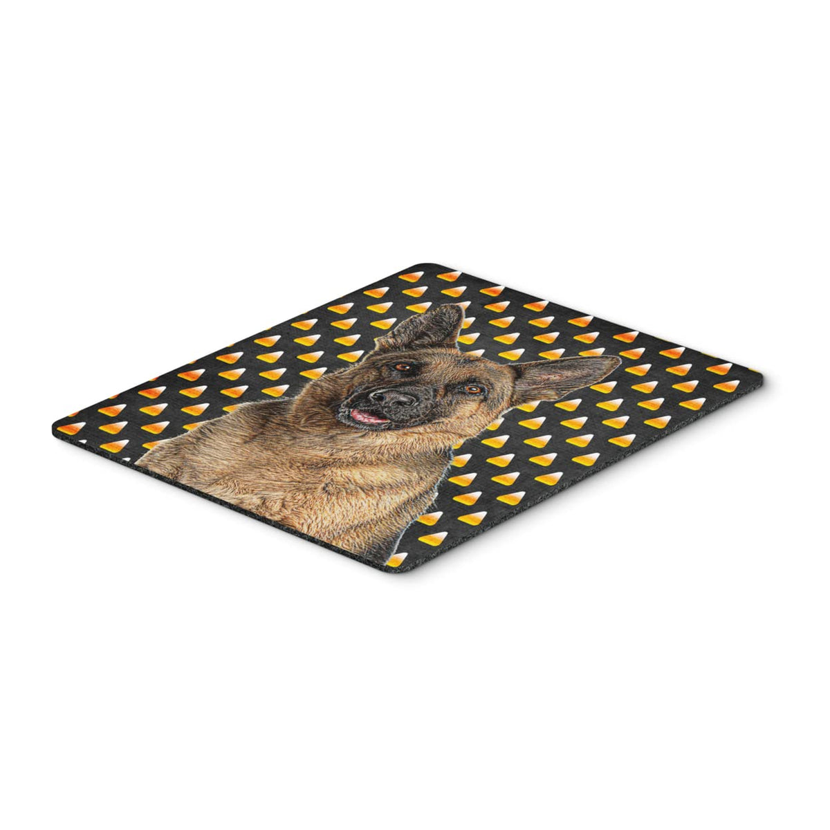 Caroline's Treasures KJ1215MP Candy Corn Halloween German Shepherd Mouse Pad, Hot Pad or Trivet for Home Office Gaming Working Computers Laptop Mouse