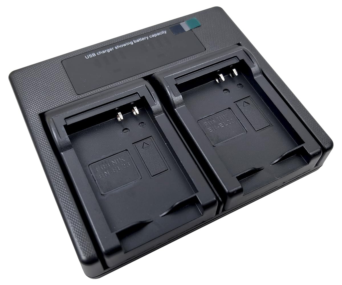 Dual USB Battery Charger for Nikon EN-EL23 ENEL23 MH-67 MH-67P Coolpix B700 P600 P610S S810C P900 P900S Digital Camera