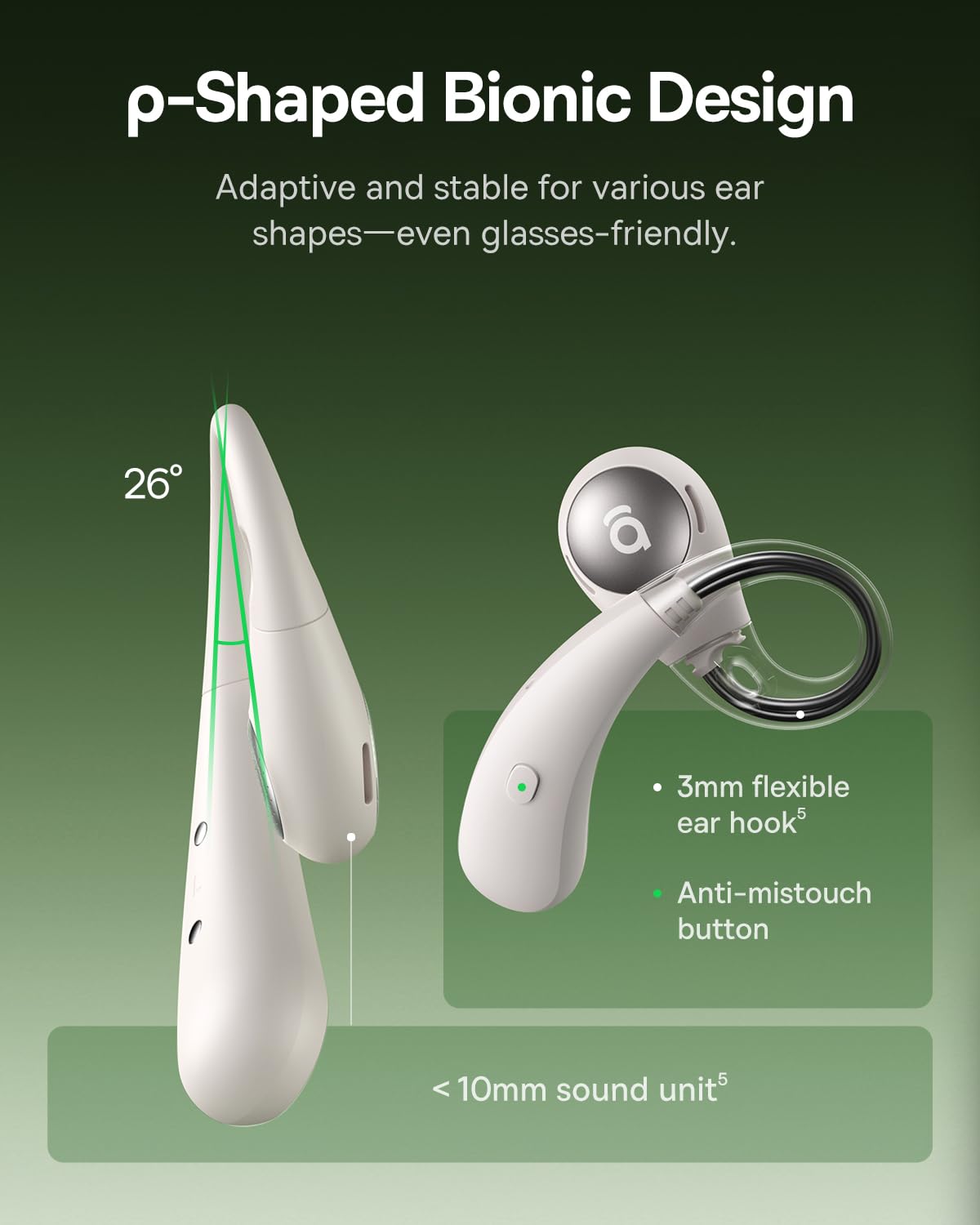 Baseus Eli Sport 2 Open-Ear Headphones Wireless Earbuds,Secure Earhook Sport Design,Ultra-Comfort,4-Mic Clear Calls, IP57 Waterproof,45H Play…