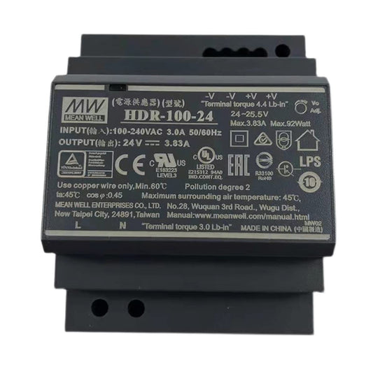 POWERNEX MEAN WELL HDR-100 100W Ultra Slim Step Shape DIN Rail Power Supply (HDR-100-48)